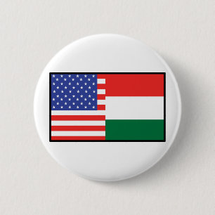 Badge Rond 5 Cm L'Amérique Hongrie