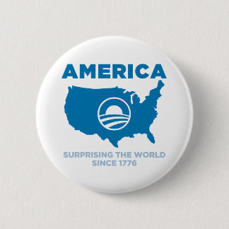 Badge Rond 5 Cm L'Amérique Obama
