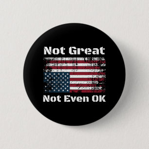 Badge Rond 5 Cm L'Amérique Pas Génial Même Pas Ok Les Américains R