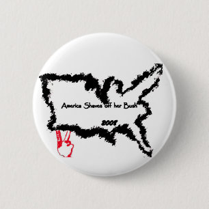 Badge Rond 5 Cm L'Amérique rase outre de son Bush 2008