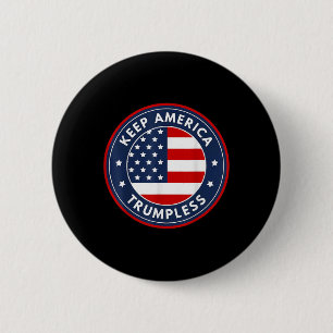 Badge Rond 5 Cm L'Amérique Trump Funny Anti Trump 2024 Pro Democr
