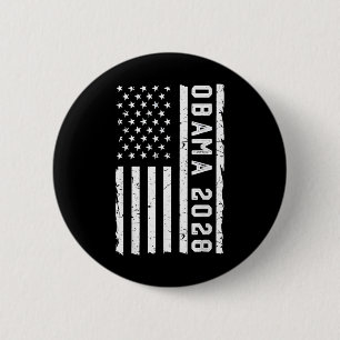 Badge Rond 5 Cm L'Amérique Vintage En Danger Drapeau Obama Pour Le