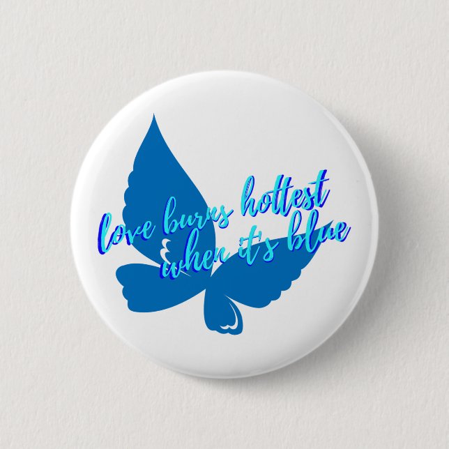 Badge Rond 5 Cm L'amour brûle  (Devant)