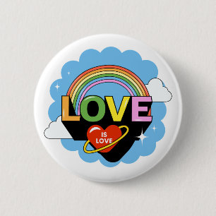Badge Rond 5 Cm "L'amour, c'est l'amour"
