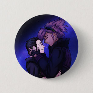 Badge Rond 5 Cm L'amour dans l'espace