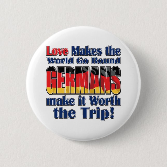 Badge Rond 5 Cm L'amour des Allemands (Devant)