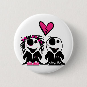BADGE ROND 5 CM L'AMOUR DES ZOMBIES