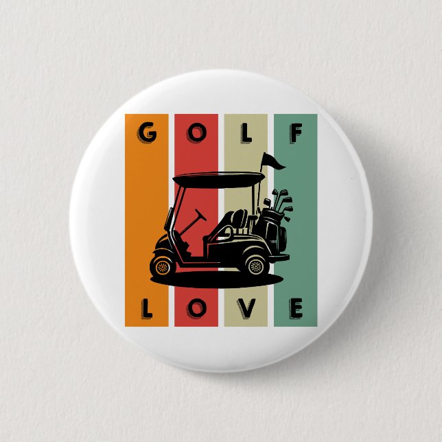 Badge Rond 5 Cm L'amour du golf (Devant)