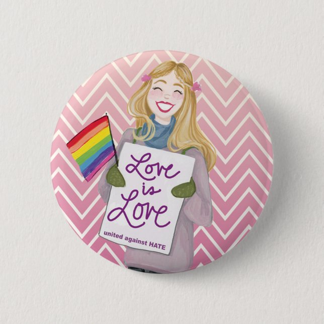 Badge Rond 5 Cm L'amour est amour (Devant)
