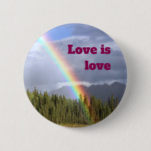 Badge Rond 5 Cm L'amour est amour