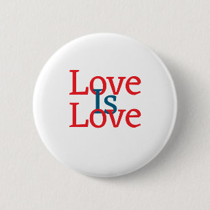 Badge Rond 5 Cm L'amour est amour orgueil rouge bleu juin LGBTQ te