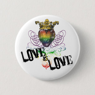 Badge Rond 5 Cm L'amour est bouton d'amour