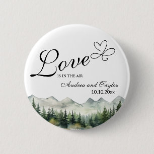 Badge Rond 5 Cm L'amour est dans l'air Élégant cadeau de mariage