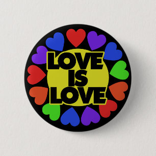 Badge Rond 5 Cm L'amour est l'amour