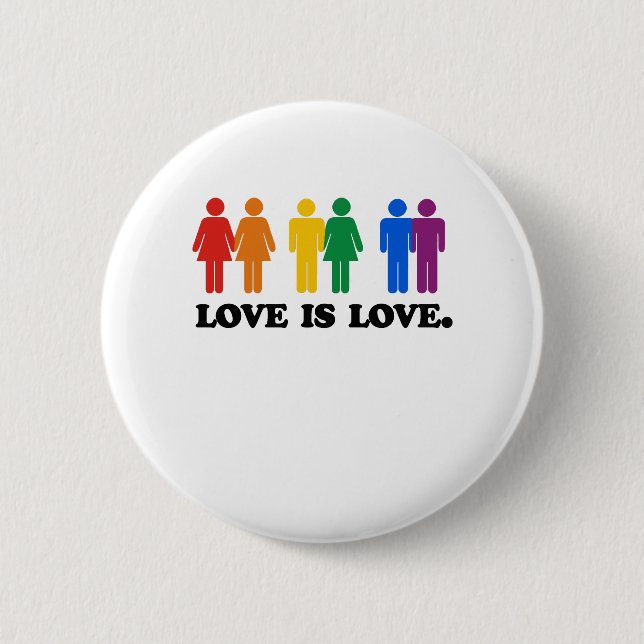 Badge Rond 5 Cm L'amour est l'amour (Devant)