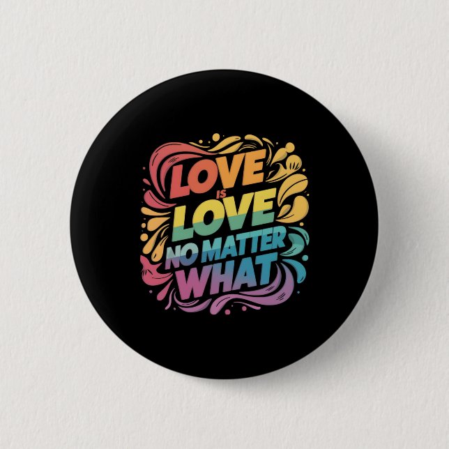 Badge Rond 5 Cm L'Amour Est L'Amour Pas Ce Sticker (Devant)