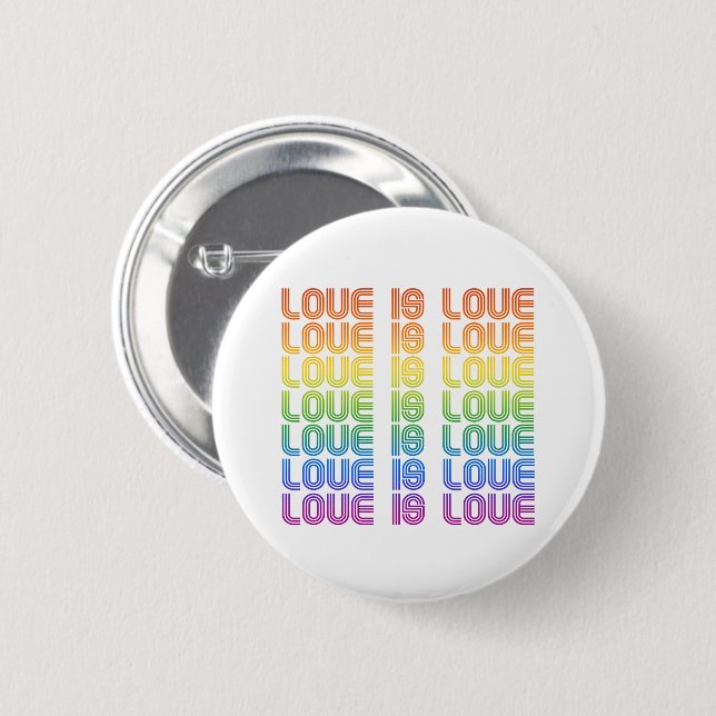 Badge Rond 5 Cm L'amour est l'amour Rétro (Devant & derrière)