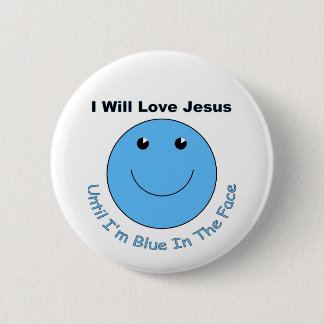 Badge Rond 5 Cm L'amour Jésus font face