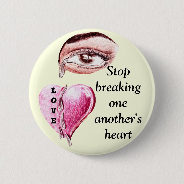 Badge Rond 5 Cm L'amour l'un l'autre_ (Devant)