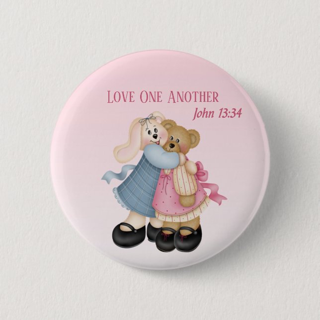 Badge Rond 5 Cm L'amour l'un l'autre (Devant)