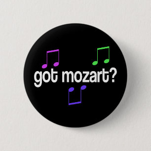 Badge Rond 5 Cm L'amusement a obtenu Mozart