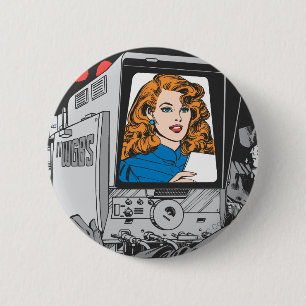 Badge Rond 5 Cm Lana Lang sur la caméra