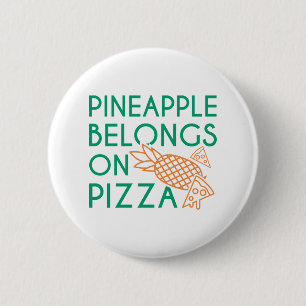 Badge Rond 5 Cm L'Ananas Appartient À La Pizza