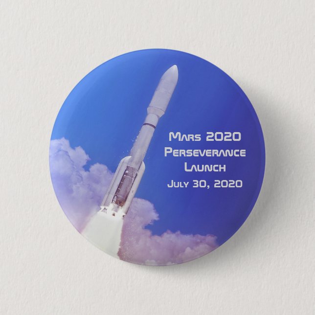 Badge Rond 5 Cm Lancement de la persévérance Mars 2020 (Devant)