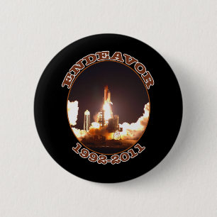 Badge Rond 5 Cm Lancement final d'effort de navette spatiale