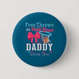 Badge Rond 5 Cm Lancers de basket ou noeuds roses papa t'aime