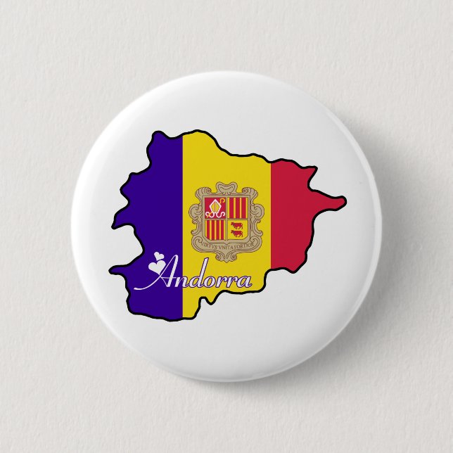 Badge Rond 5 Cm L'Andorre fraîche (Devant)