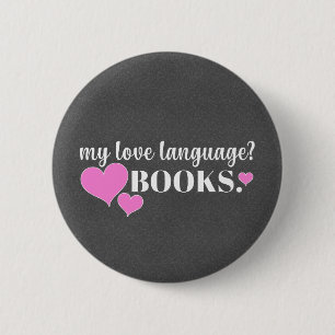 Badge Rond 5 Cm Langage de l'amour est Livres