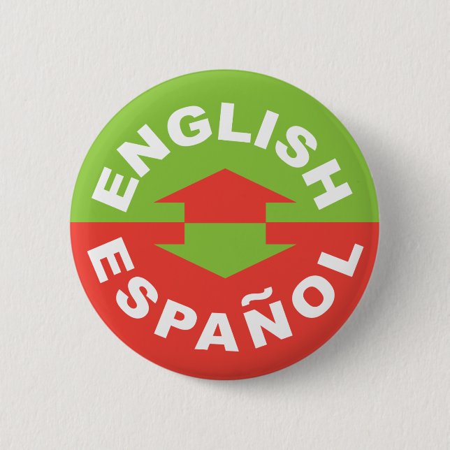 Badge Rond 5 Cm L'anglais Español - je parle espagnol (Devant)