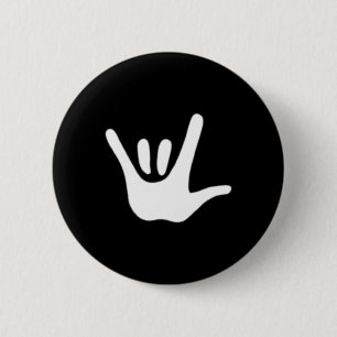 Badge Rond 5 Cm Langue des signes américaine Amour Als Sensibilisa
