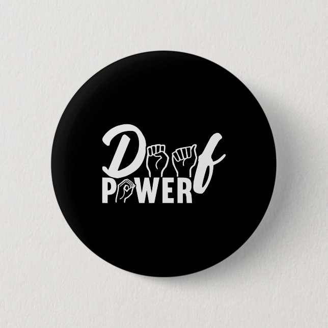 Badge Rond 5 Cm Langue des signes de sensibilisation Langue des si (Devant)