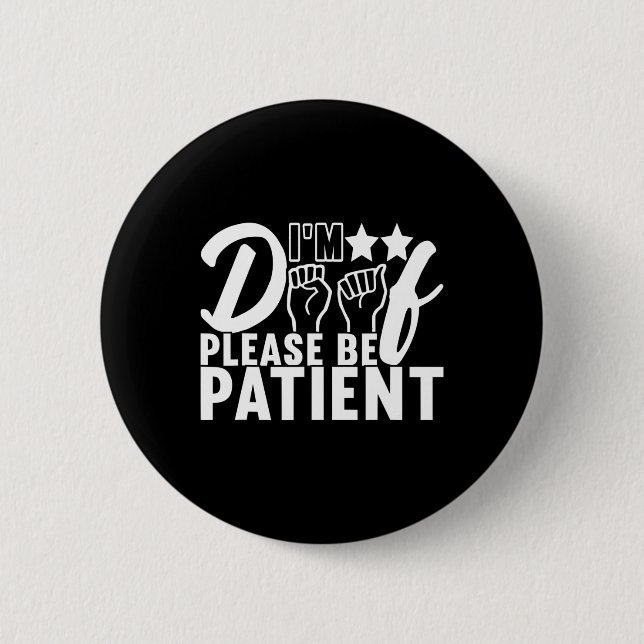 Badge Rond 5 Cm Langue des signes de sensibilisation Langue des si (Devant)