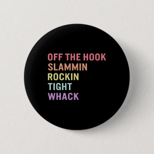 Badge Rond 5 Cm Langue des signes hors crochet ASL Slang Tee Deaf 