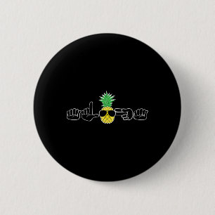 Badge Rond 5 Cm Langue des signes Vêtements Plage Sourde Signalisa