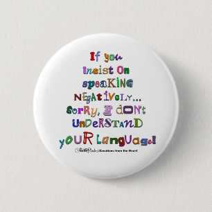 Badge Rond 5 Cm Langue négative