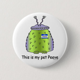 Badge Rond 5 Cm L'animal familier irritent le bouton