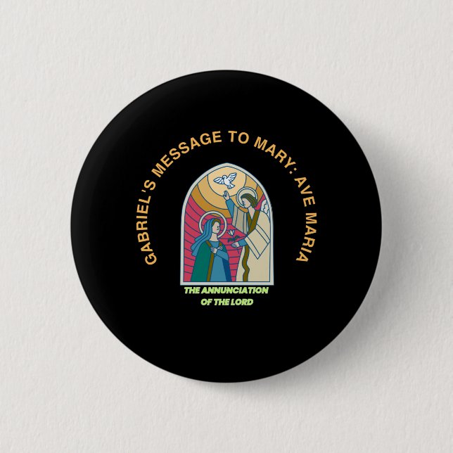 Badge Rond 5 Cm L'Annonciation du Seigneur (Devant)
