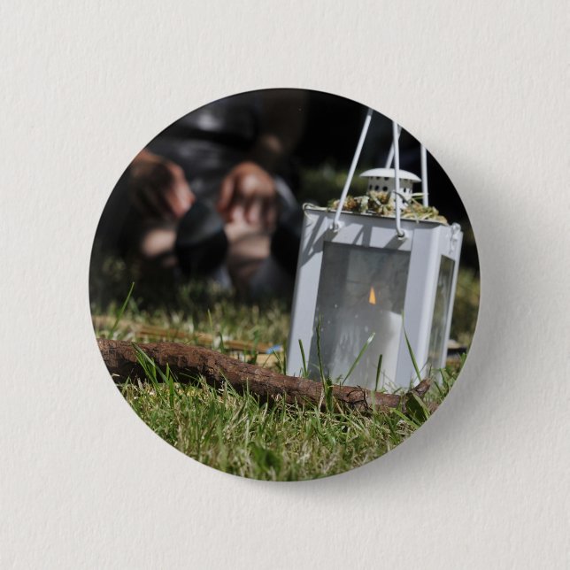 Badge Rond 5 Cm Lanterne lumineuse (Devant)