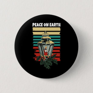 Badge Rond 5 Cm Lanterne Rétro Vintage Coucher de soleil Paix sur