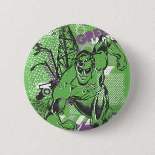 Badge Rond 5 Cm Lanterne verte - affiche absurde de collage