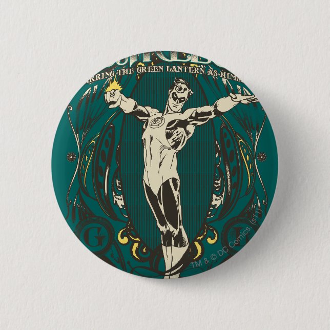 Badge Rond 5 Cm Lanterne verte - affiche "courageuse" (Devant)