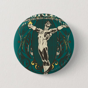 Badge Rond 5 Cm Lanterne verte - affiche "courageuse"