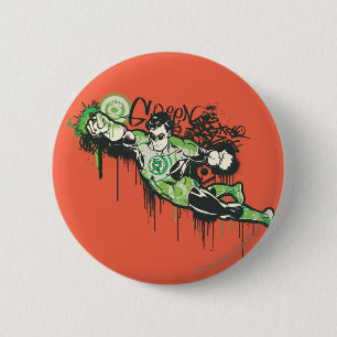 Badge Rond 5 Cm Lanterne verte - affiche tordue d'innocence