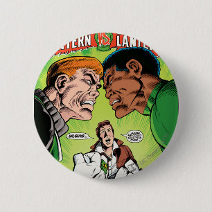 Badge Rond 5 Cm Lanterne verte contre la lanterne verte