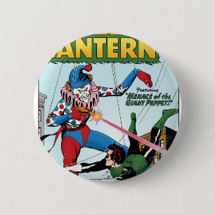 Badge Rond 5 Cm Lanterne verte contre le clown