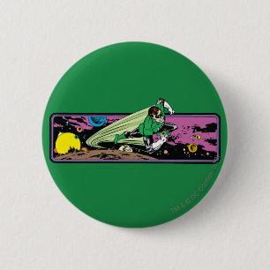 Badge Rond 5 Cm Lanterne verte dans l'espace